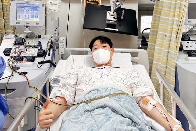 조혈모세포 이식을 준비하고 있는 김상윤 주무관