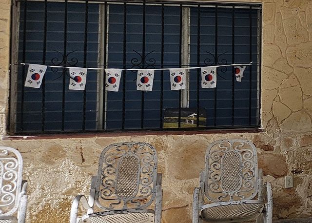 쿠바 한글학교에 붙은 태극기