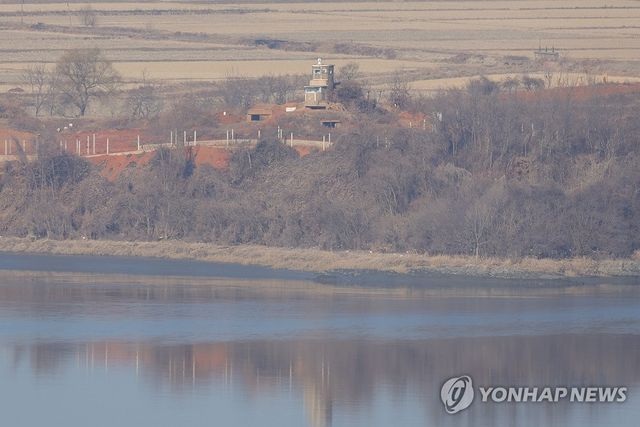 북한 황해북도 개풍군 임진강변 