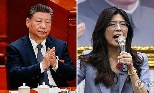 시진핑 중국 국가주석과 정리원 대만 국민당 주석