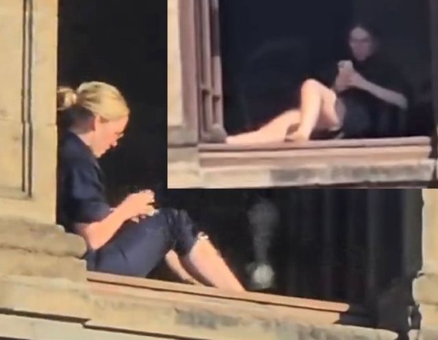 대통령궁서 일광욕 중인 재무부 고위관리 