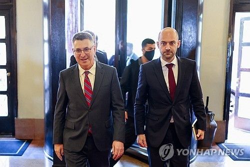 지난달 20일 이스라엘 방문해 기드온 사르 외무장관 만난 장노엘 바로 프랑스 외무