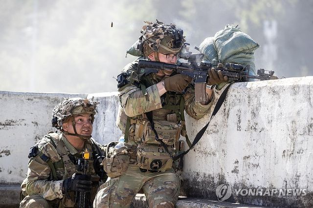 국제 과학화 전투 경연대회에 참가한 미군