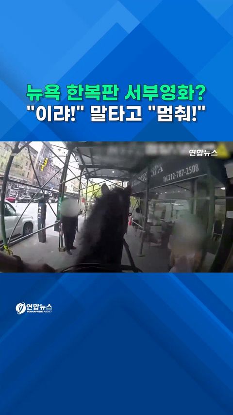 [쇼츠] 뉴욕 한복판 "이랴~!"…말 타고 영화 같은 추격전 - 2