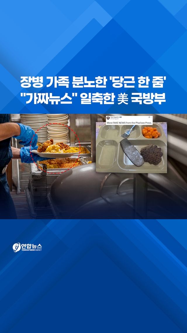 [쇼츠] 장병 가족 분노한 '당근 한 줌'…"가짜뉴스" 일축한 美 국방부 - 2