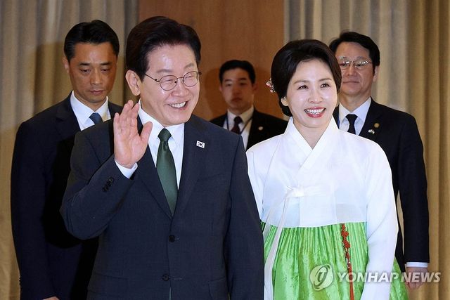 이재명 대통령, 인도 동포만찬간담회 입장