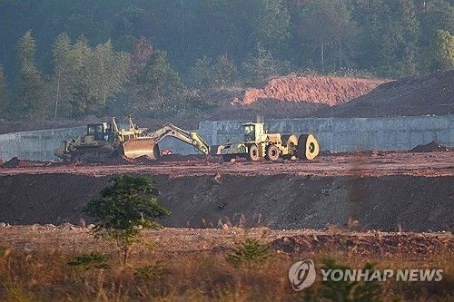 중국 장시성 간저우시의 희토류 산업단지