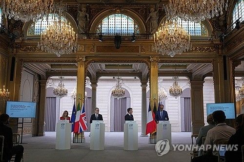 왼쪽부터 이탈리아, 영국, 프랑스, 독일 정상