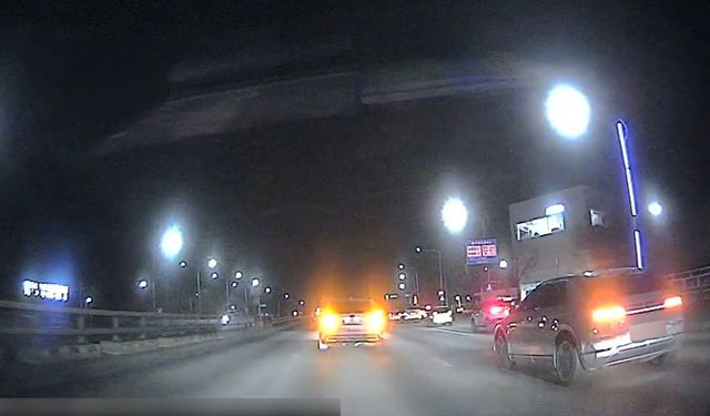 도주하는 A씨 차량