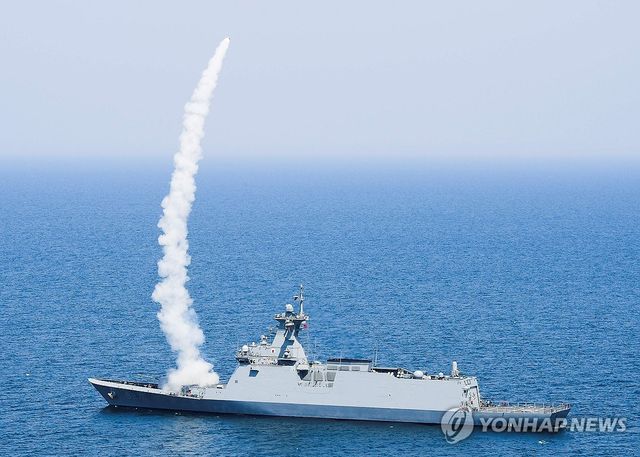 춘천함, 해궁 대함유도탄방어유도탄 발사