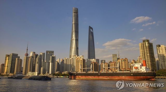 중국 상하이의 푸둥 비즈니스·금융 지구