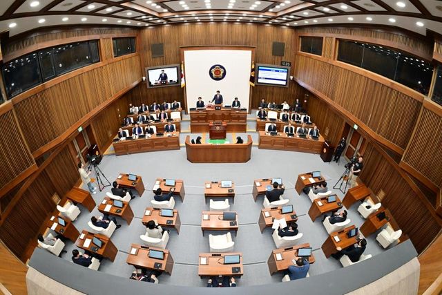 울산시의회 제263회 임시회 제1차 본회의 전경