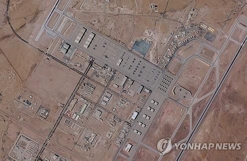 전쟁 발발 전인 2월 21일 인공위성으로 촬영된 사우디아라비아 프린스술탄 미국 공군기지 모습. [플래닛랩스/로이터 연합뉴스 자료사진. 재판매 및 DB 금지]