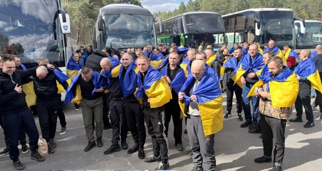 러시아에서 돌아온 우크라이나 포로들