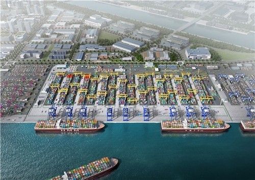 인천 신항 1-2단계 컨테이너 부두 조감도