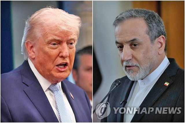 트럼프 미국 대통령(왼쪽)과 아바스 아라그치 이란 외무부 장관