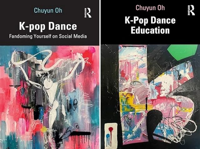 미국서 2023년 출간된 이론서 'K팝 댄스'(왼쪽)와 출간 앞둔 'K팝 댄스 교육' 표지