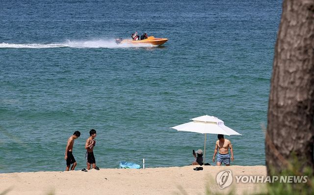 경포해변의 초여름 풍경