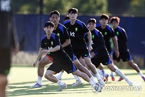 미국 내슈빌SC 훈련장에서 멕시코와의 경기에 대비해 훈련 중인 축구대표팀