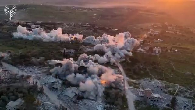 이스라엘군의 헤즈볼라 터널 폭파 순간