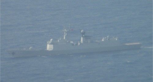 펑후 해역에 진입한 중국 군함