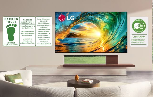 탄소 저감 인증을 받은 LG 올레드 TV G6