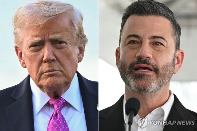 도널드 트럼프 미국 대통령과 방송인 지미 키멀 