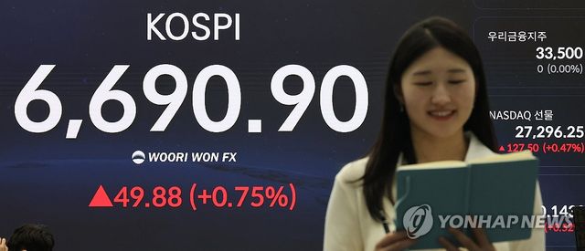 서울 중구 우리은행 본점 딜링룸 현황판의 코스피 전날 종가