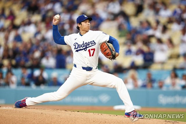 오타니의 힘찬 투구