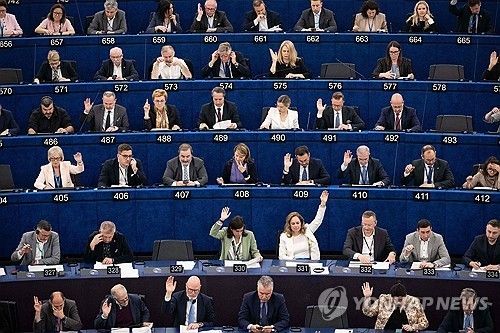 프랑스 스트라스부르의 유럽의회 본회의 풍경 [AFP 연합뉴스 자료사진. 재판매 및 DB 금지] 
