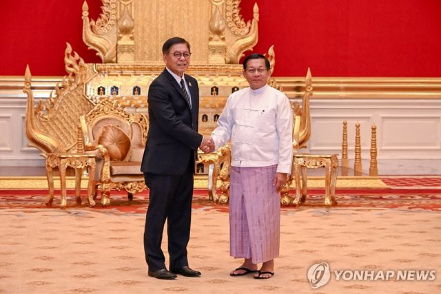 미얀마 대통령-태국 외교장관 회담