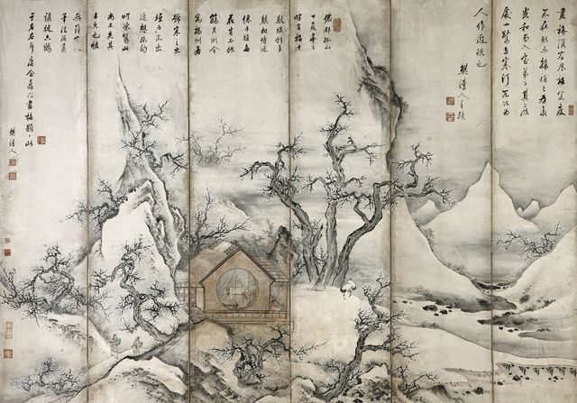 이한철 작 매화서옥도