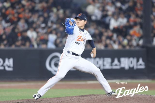 지난 2일 kt wiz전에 등판한 한화 이글스 좌완 강건우