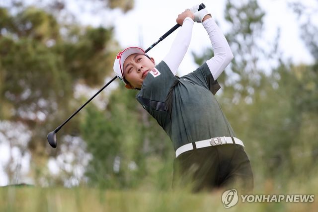 김효주의 아람코 챔피언십 1라운드 경기 모습