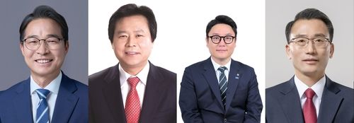 민주 송순호·국힘 강기윤·혁신당 심규탁·개혁신당 강명상(왼쪽부터)