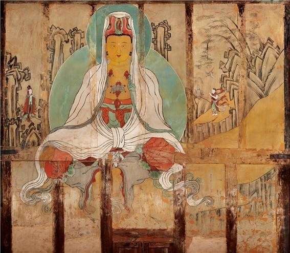 '부안 내소사 대웅보전 관음보살 벽화'