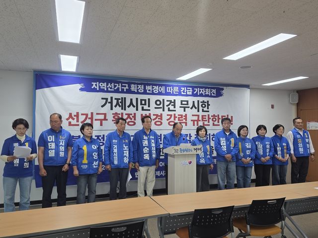 더불어민주당 거제시지역위원회 기자회견