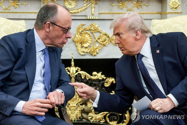 3월3일 백악관서 만난 트럼프 미국 대통령과 메르츠 독일 총리