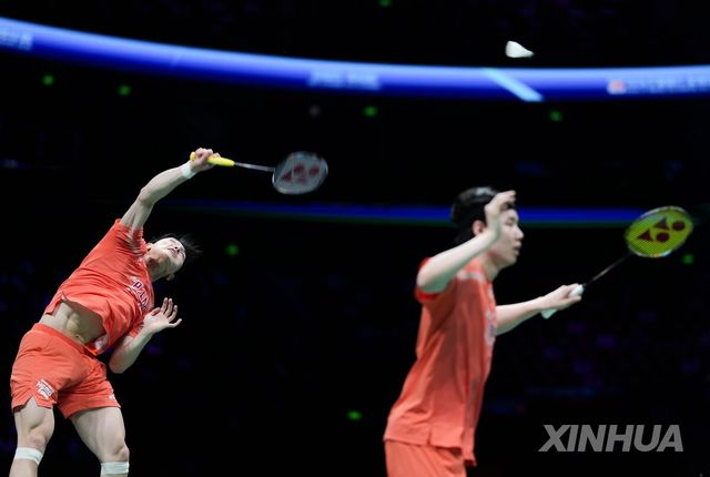 배드민턴 남자 복식 세계랭킹 1위 김원호와 서승재(좌측부터)