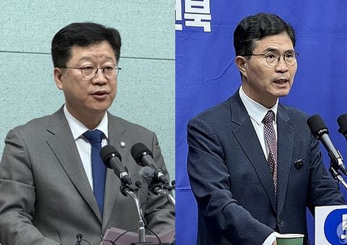 왼쪽부터 안호영, 이원택 의원