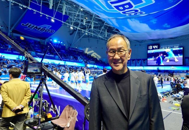 남자 프로배구 챔프 2차전 경기를 찾은 박기원 태국 대표팀 감독
