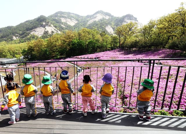 불암산 철쭉동산을 찾은 아이들