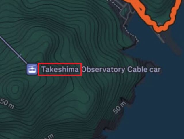 운동 앱 '스트라바'서 독도를 다케시마로 표기한 모습