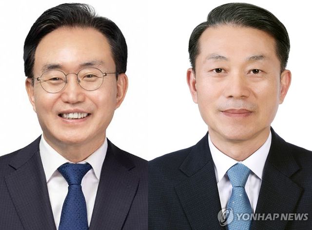 민주당 나주시장 경선 후보인 윤병태·이재태(왼쪽부터)