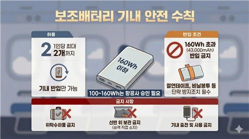 4월 20일부터 적용되는 보조배터리 기내 안전 수칙
