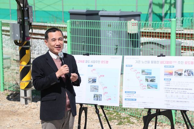 김진태 지사,강릉∼삼척 고속화철도 현장 점검