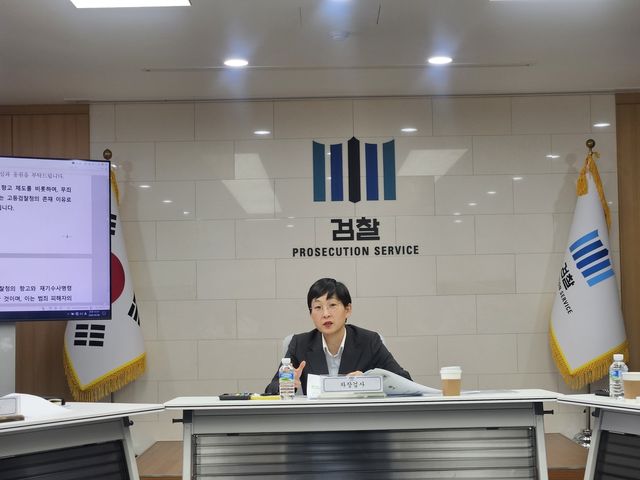 브리핑하는 조아라 대구고검장 직무대행