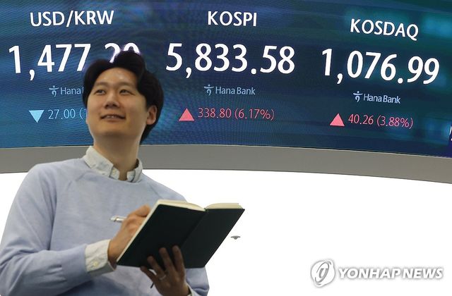 급등 개장한 증시