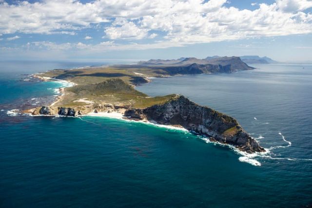 하늘에서 바라본 아프리카 남서단 희망봉 