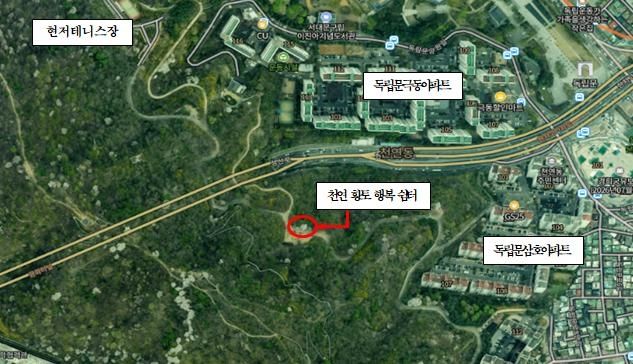 '천연 황토 행복 쉼터' 위치도